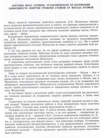 Система масс атомов и явление