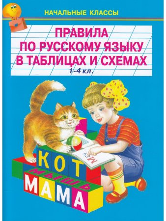 Книга Правила по русскому языку в таблицах /1-4кл./
