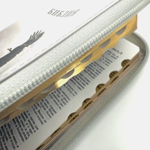 Библия 048 zti код 25048-54 цветная печать "орел", пер. из иск кожи на молнии с индексами