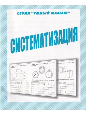 Систематизация. Умный малыш.  Рабочая тетрадь